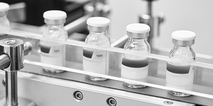 pharmaceutical glass bottles production line black and white thumbnail