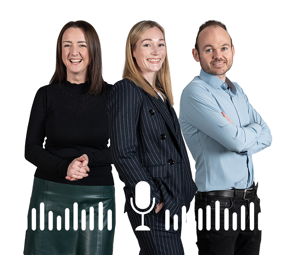 Podcast guests Emma and Giles